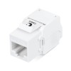 Вставка Keystone Jack RJ45 (8P8C) кат.5E KJ-RJ45-Cat.5e-180-Toolless 180град. без инструмента Toolless бел. Cabeus 7963c