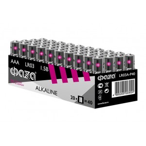 Элемент питания алкалиновый AAA/LR03 1.5В Alkaline Pack-40 (уп.40шт) ФАZА 5023024