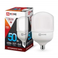 Лампа светодиодная LED-HP-PRO 50Вт 4000К нейтр. бел. E27 4750лм 230В с адаптером E40 IN HOME 4690612031118