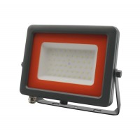 Прожектор светодиодный PFL-S2 50Вт 6500К IP65 220–240В с клапаном закален. матов. стекло сер. JazzWay 2853301D