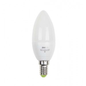 Лампа светодиодная PLED-ECO 5Вт C37 свеча 3000К тепл. бел. E27 400лм 230В JazzWay 2855312A