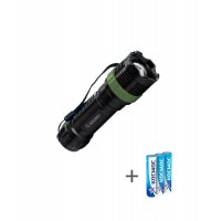 Фонарь ручной 1Вт LED zoom-линза 3xAAA (R03) корпус ABS-пластик ремешок ручной КОСМОС KOC121B