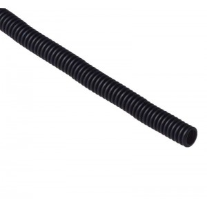 Труба гофрированная ПНД легкая d16мм с протяжкой черн. (уп.20м) Ruvinil 21601(20)