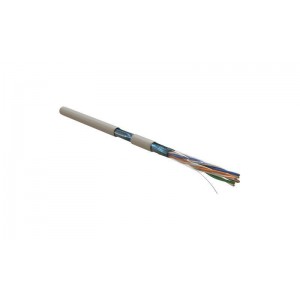 Кабель витая пара F/UTP кат.5E 4х2х0.51мм 24AWG solid PVC FUTP4-C5E-S24-IN-PVC-GY-305 сер. (м) Hyperline 42052