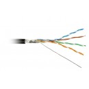 Кабель витая пара F/UTP кат.5E 4х2х24AWG solid PE Outdoor FUTP4-C5E-S24-OUT-PE-BK-500 черн. (м) Hyperline 49110