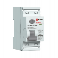 Выключатель дифференциального тока 2п 63А 30мА тип AC 6кА ВД-100N электромех. PROxima EKF E1026M6330