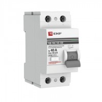 Выключатель дифференциального тока (УЗО) 2п 40А 30мА тип A ВД-100 (электромех.) PROxima EKF elcb-2-40-30-em-a-pro