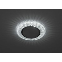 Светильник точечный DK LD22 SL/WH GX53 декор со светодиод. подсветкой прозр. ЭРА Б0029625