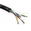 Кабель витая пара U/UTP кат.5E 4х2х24AWG solid CU PE Outdoor черн. (м) Эра Б0044431