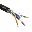 Кабель витая пара U/UTP кат.5E 4х2х24AWG solid CCA PE Outdoor Simple черн. (м) Эра Б0044436