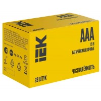 Элемент питания алкалиновый AAA/LR03 Alkaline бокс (уп.28шт) IEK ABT-LR03-OP-B28