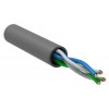 Кабель витая пара U/UTP кат.5E 2х2х24AWG solid CCA PVC сер. (м) GENERICA BC1-C5E02-111-305-G