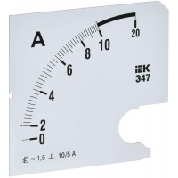 Шкала сменная для амперметра Э47 10/5А-1.5 96х96мм IEK IPA20D-SC-0010
