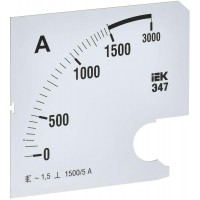 Шкала сменная для амперметра Э47 1500/5А-1.5 96х96мм IEK IPA20D-SC-1500