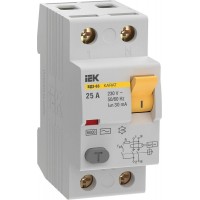 Выключатель дифференциального тока (УЗО) 2п 25А 30мА 6кА тип AC ВД3-63 KARAT IEK MDV20-2-025-030