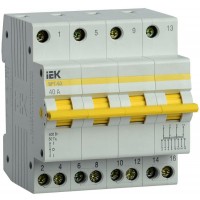 Выключатель-разъединитель трехпозиционный 4п ВРТ-63 40А IEK MPR10-4-040