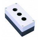 Пост кнопочный 3-м КП-101 d22мм с кабел. вводом для устройств сигнализации и управления пластик. бел. SchE 25503DEK