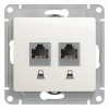 Розетка компьютерная 2-м Glossa RJ45 кат.5E механизм перламутр. SE GSL000685KK